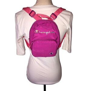 Champion Mini Backpack Adjustable Nylon Pink Straps Logo Sporty Spice Barbie